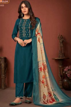 Tunic House Haseena Kurti with Dupatta Bottom Wholesale Catalog 5 Pcs