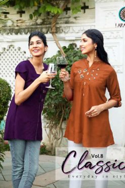 Aradhna Classic Vol 8 Tops Wholesale Catalog 11 Pcs