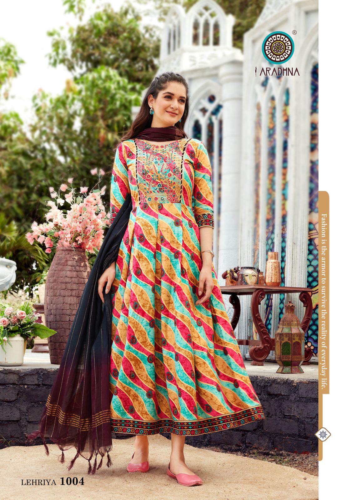 Buy Wooglee Virangna Fancy Embroidery Kurti Pant With Dupatta Collection