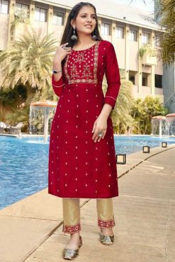 Artio Gangor by Kapil Trendz Kurti with Pant Wholesale Catalog 6 Pcs