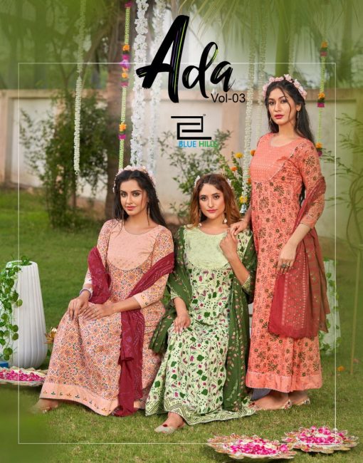 Blue Hills Ada Vol 3 Kurti with Dupatta Wholesale Catalog 5 Pcs 1 510x650 - Blue Hills Ada Vol 3 Kurti with Dupatta Wholesale Catalog 5 Pcs