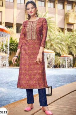 Kivi Aston by Kajree Kurti with Pant Wholesale Catalog 4 Pcs