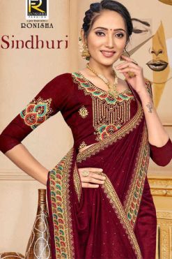 Ranjna Sindhuri Saree Sari Wholesale Catalog 8 Pcs