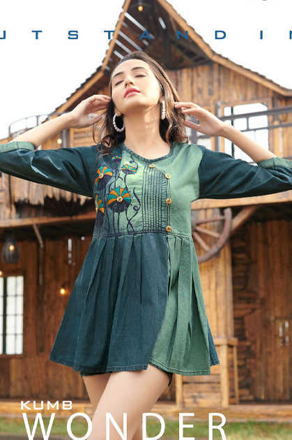 Seriema Kumb Classy New Fancy Wear Cotton Denim Kurti Collection - The  Ethnic World