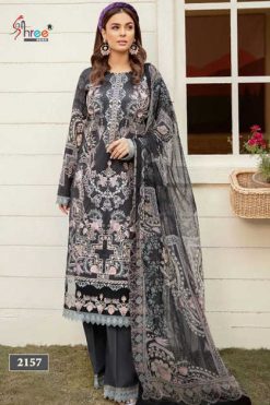 Shree Fabs Chevron Luxury Lawn Collection Vol 4 Salwar Suit Wholesale Catalog 8 Pcs