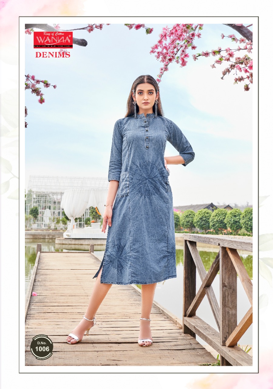 Ideal Denim Print Kurtis at Rs 450 / Piece in Mumbai | A1 PK Kurtis brand @  250 to 500 rs wholesale catalogue