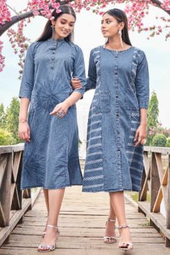 Wanna Denims Kurti Wholesale Catalog 6 Pcs