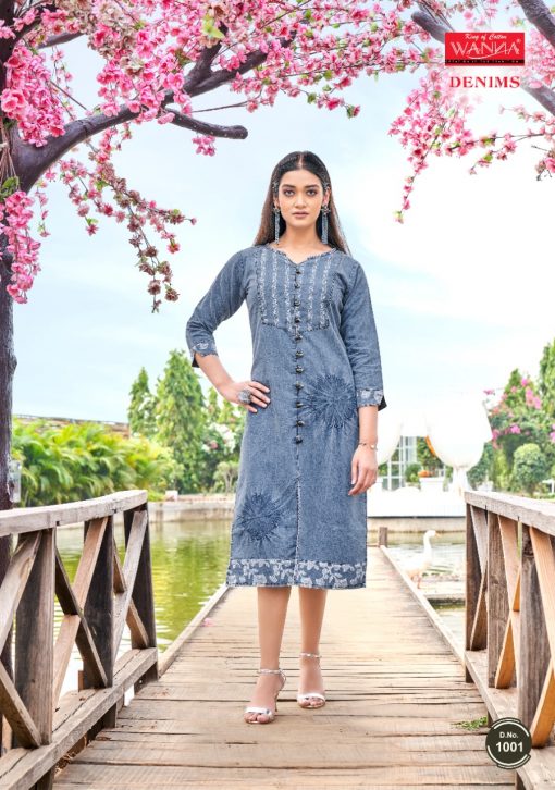 Wanna Denims Kurti Wholesale Catalog 6 Pcs 4 510x726 - Wanna Denims Kurti Wholesale Catalog 6 Pcs