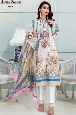Agha Noor Vol 6 Luxury Lawn Collection Salwar Suit Wholesale Catalog 6 Pcs