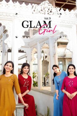 Aradhna Glam Girl Vol 9 Kurti Wholesale Catalog 10 Pcs