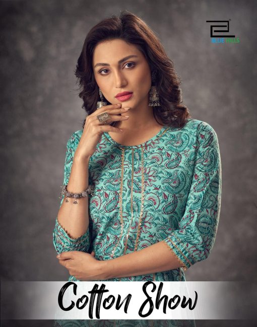 Blue Hills Cotton Show Kurti with Pant Wholesale Catalog 6 Pcs 8 510x650 - Blue Hills Cotton Show Kurti with Pant Wholesale Catalog 6 Pcs