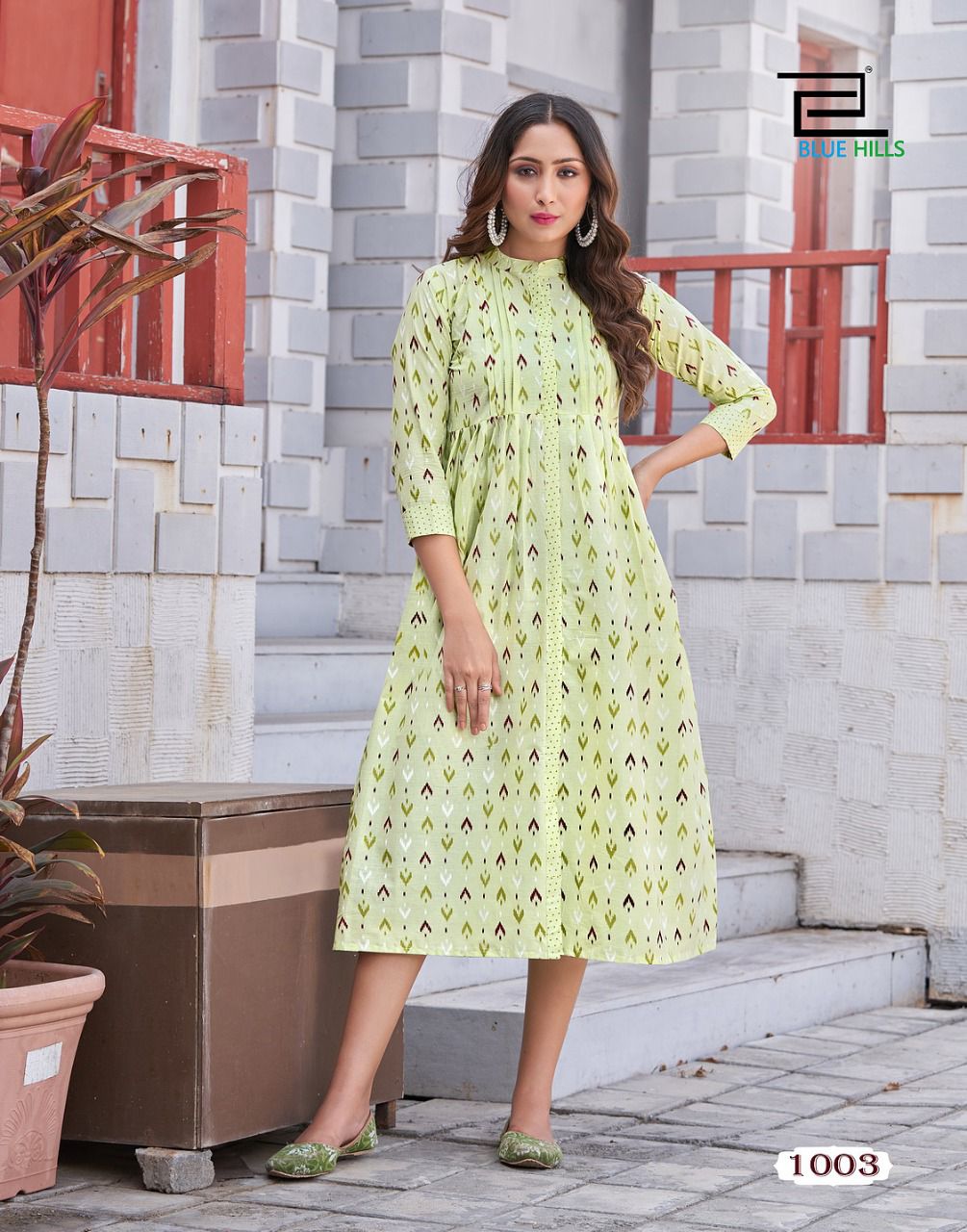 Blue Hills Style Out vol 3 Ethnic Wear Long Kurtis Collection this catalog  fabric is 14 kg rayon