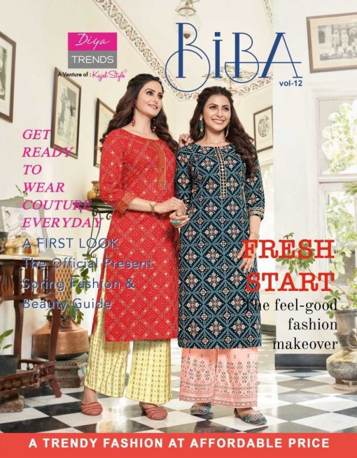 Diya Trends Bibas Vol 12 by Kajal Style Kurti with Palazzo or Pant Wholesale Catalog 14 Pcs 14 510x655 - Diya Trends Biba’s Vol 12 by Kajal Style Kurti with Palazzo or Pant Wholesale Catalog 14 Pcs