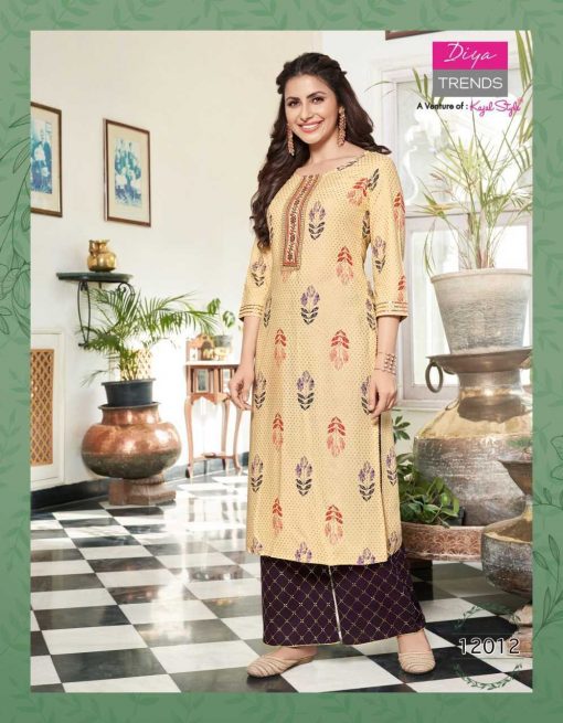 Diya Trends Bibas Vol 12 by Kajal Style Kurti with Palazzo or Pant Wholesale Catalog 14 Pcs 6 510x655 - Diya Trends Biba’s Vol 12 by Kajal Style Kurti with Palazzo or Pant Wholesale Catalog 14 Pcs