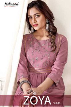 Kalaroop Zoya Vol 3 by Kajree Kurti Wholesale Catalog 4 Pcs