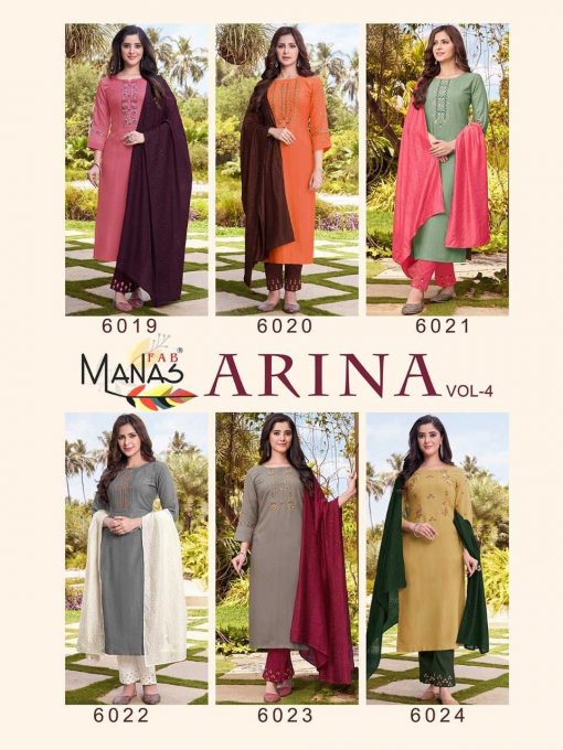 Manas Arina Vol 4 Kurti with Dupatta Bottom Wholesale Catalog 6 Pcs 8 510x680 - Manas Arina Vol 4 Kurti with Dupatta Bottom Wholesale Catalog 6 Pcs