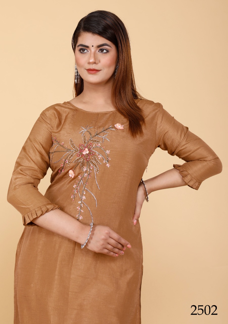 Buy Pink Embroidered Silk Cotton Kurta Online at Jaypore.com | Plain kurti  designs, Kurta neck design, Silk kurti designs