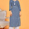 Tunic House Blue Sky Kurti with Palazzo Wholesale Catalog 4 Pcs