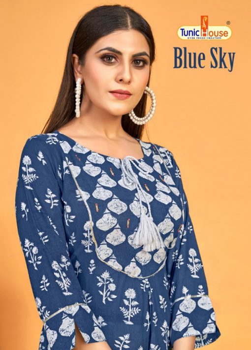 Tunic House Blue Sky Kurti with Palazzo Wholesale Catalog 4 Pcs 2 510x712 - Tunic House Blue Sky Kurti with Palazzo Wholesale Catalog 4 Pcs