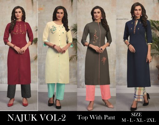 Tunic House Najuk Vol 2 Kurti with Pant Wholesale Catalog 4 Pcs 5 510x402 - Tunic House Najuk Vol 2 Kurti with Pant Wholesale Catalog 4 Pcs