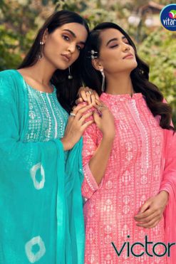 Vitara Victoria Kurti with Dupatta Bottom Wholesale Catalog 4 Pcs