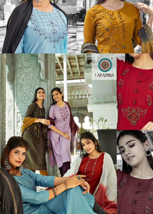 Aradhna Hand Work Vol 4 Kurti with Dupatta Bottom Wholesale Catalog 6 Pcs 13 510x715 - Aradhna Hand Work Vol 4 Kurti with Dupatta Bottom Wholesale Catalog 6 Pcs