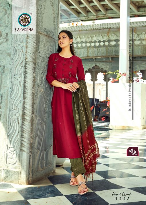 Aradhna Hand Work Vol 4 Kurti with Dupatta Bottom Wholesale Catalog 6 Pcs 4 510x715 - Aradhna Hand Work Vol 4 Kurti with Dupatta Bottom Wholesale Catalog 6 Pcs