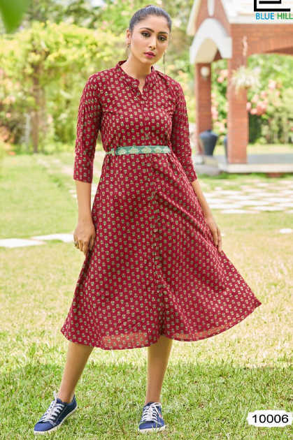 Mittoo presents belt vol-5 Rayon designer gown style kurtis catalog  collection