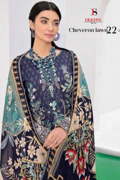 Deepsy Cheveron Lawn 22 Vol 2 Salwar Suit Wholesale Catalog 6 Pcs