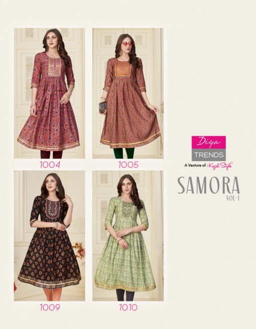 Diya Trends Fashion Samora Vol 1 by Kajal Style Kurti with Pant Wholesale Catalog 10 Pcs 14 510x655 - Diya Trends Fashion Samora Vol 1 by Kajal Style Kurti with Pant Wholesale Catalog 10 Pcs