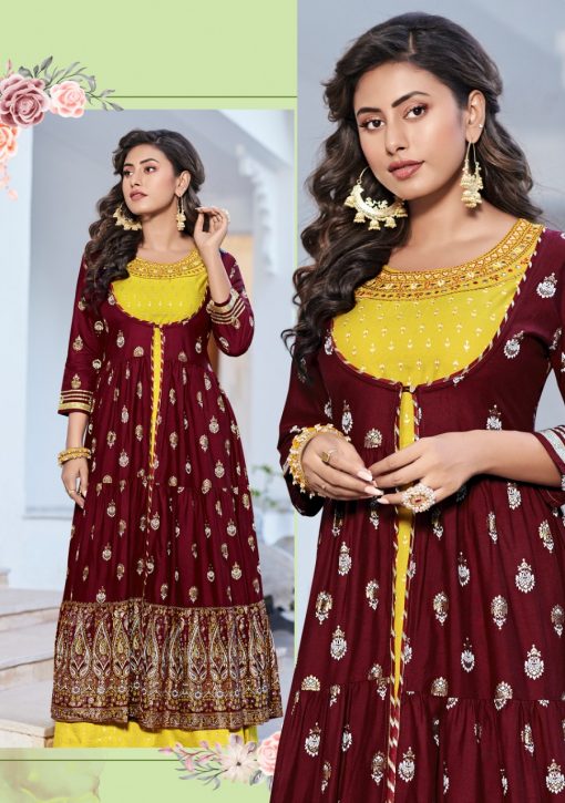 Diya Trends Festival Tadka Vol 2 by Kajal Style Kurti with Dupatta Palazzo or Skirt or Sharara Wholesale Catalog 8 Pcs 16 510x725 - Diya Trends Festival Tadka Vol 2 by Kajal Style Kurti with Dupatta Palazzo or Skirt or Sharara Wholesale Catalog 8 Pcs