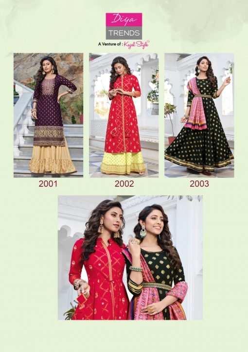 Diya Trends Festival Tadka Vol 2 by Kajal Style Kurti with Dupatta Palazzo or Skirt or Sharara Wholesale Catalog 8 Pcs 17 510x725 - Diya Trends Festival Tadka Vol 2 by Kajal Style Kurti with Dupatta Palazzo or Skirt or Sharara Wholesale Catalog 8 Pcs