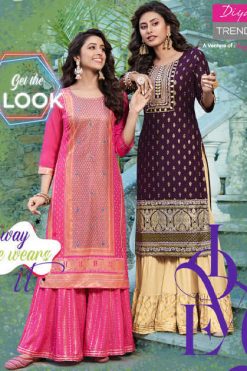 Diya Trends Festival Tadka Vol 2 by Kajal Style Kurti with Dupatta Palazzo or Skirt or Sharara Wholesale Catalog 8 Pcs