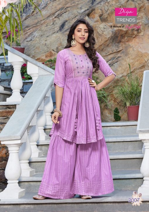 Diya Trends Festival Tadka Vol 2 by Kajal Style Kurti with Dupatta Palazzo or Skirt or Sharara Wholesale Catalog 8 Pcs 8 510x725 - Diya Trends Festival Tadka Vol 2 by Kajal Style Kurti with Dupatta Palazzo or Skirt or Sharara Wholesale Catalog 8 Pcs