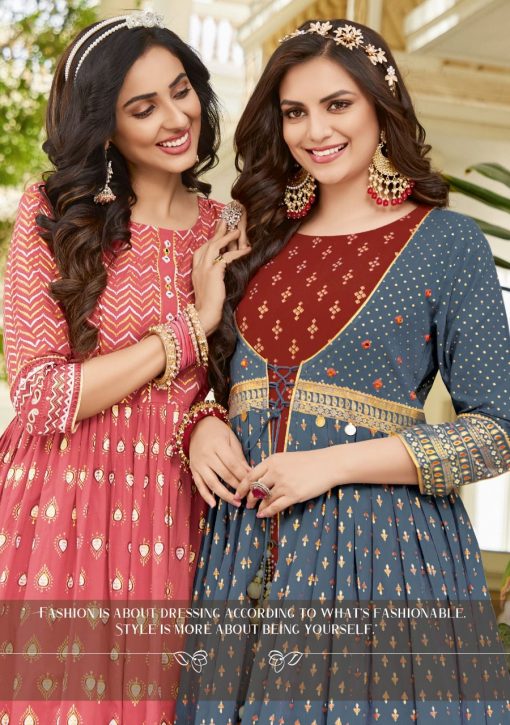 Kajal Style Srug Vol 1 Kurti with Srug Wholesale Catalog 8 Pcs 1 510x725 - Kajal Style Srug Vol 1 Kurti with Srug Wholesale Catalog 8 Pcs