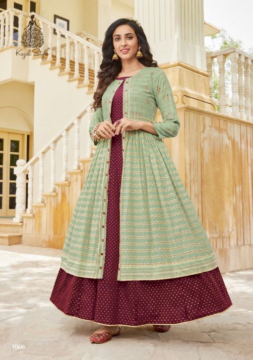 Kajal Style Srug Vol 1 Kurti with Srug Wholesale Catalog 8 Pcs 13 510x725 - Kajal Style Srug Vol 1 Kurti with Srug Wholesale Catalog 8 Pcs