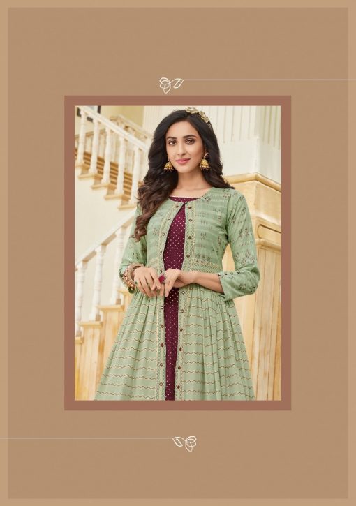 Kajal Style Srug Vol 1 Kurti with Srug Wholesale Catalog 8 Pcs 14 510x725 - Kajal Style Srug Vol 1 Kurti with Srug Wholesale Catalog 8 Pcs