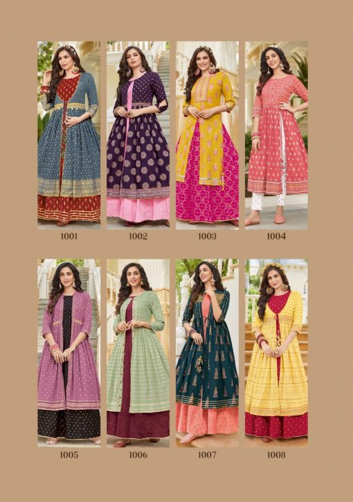 Kajal Style Srug Vol 1 Kurti with Srug Wholesale Catalog 8 Pcs 17 510x725 - Kajal Style Srug Vol 1 Kurti with Srug Wholesale Catalog 8 Pcs