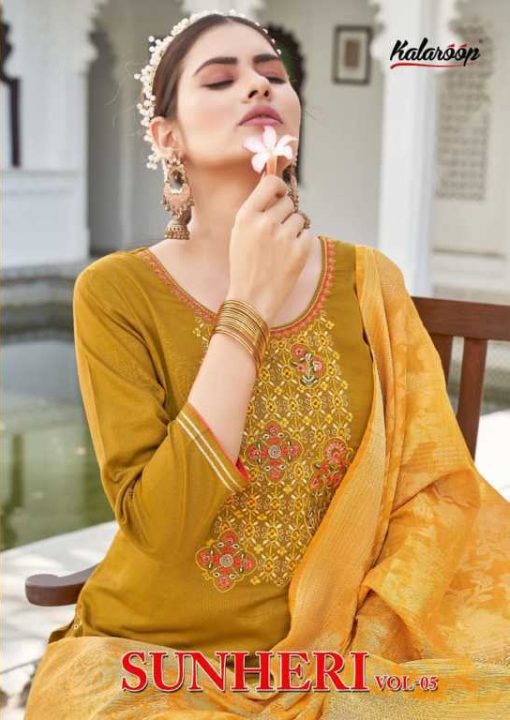 Kalaroop Sunheri Vol 5 by Kajree Kurti with Dupatta Bottom Wholesale Catalog 4 Pcs 1 510x720 - Kalaroop Sunheri Vol 5 by Kajree Kurti with Dupatta Bottom Wholesale Catalog 4 Pcs