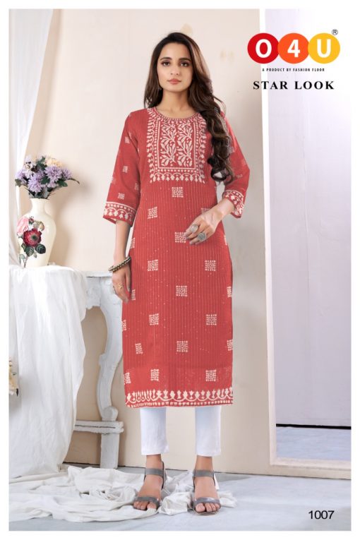 O4U Star Look by Fashion Floor Kurti Wholesale Catalog 8 Pcs 7 510x765 - O4U Star Look by Fashion Floor Kurti Wholesale Catalog 8 Pcs