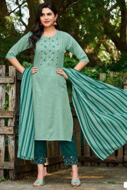 R Studio Maira by Baanvi Kurti with Dupatta Bottom Wholesale Catalog 4 Pcs