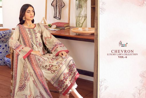 Shree Fabs Chevron Luxury Lawn Collection Vol 6 Salwar Suit Wholesale Catalog 8 Pcs 13 510x342 - Shree Fabs Chevron Luxury Lawn Collection Vol 6 Salwar Suit Wholesale Catalog 8 Pcs