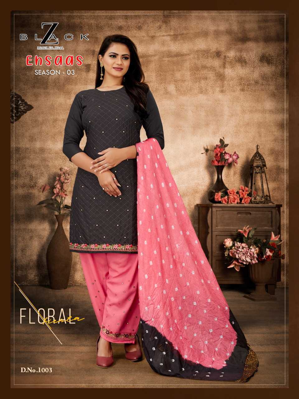 Black stitched discount salwar suit