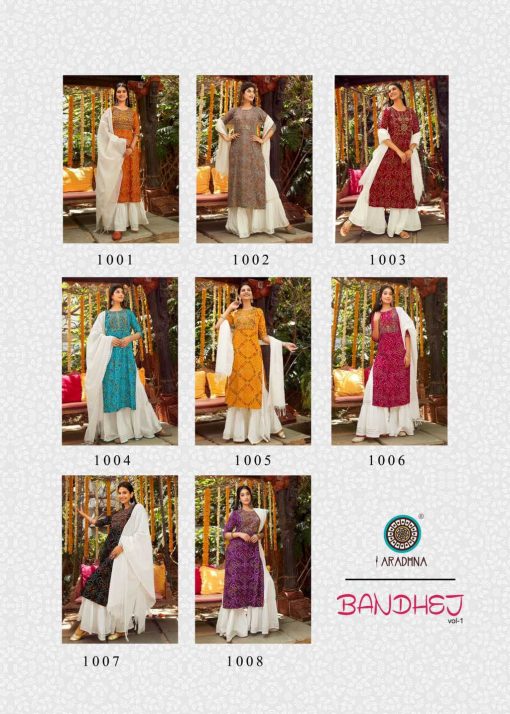 Aradhna Bandhej Vol 1 Kurti with Dupatta Sharara Wholesale Catalog 8 Pcs 17 510x714 - Aradhna Bandhej Vol 1 Kurti with Dupatta Sharara Wholesale Catalog 8 Pcs