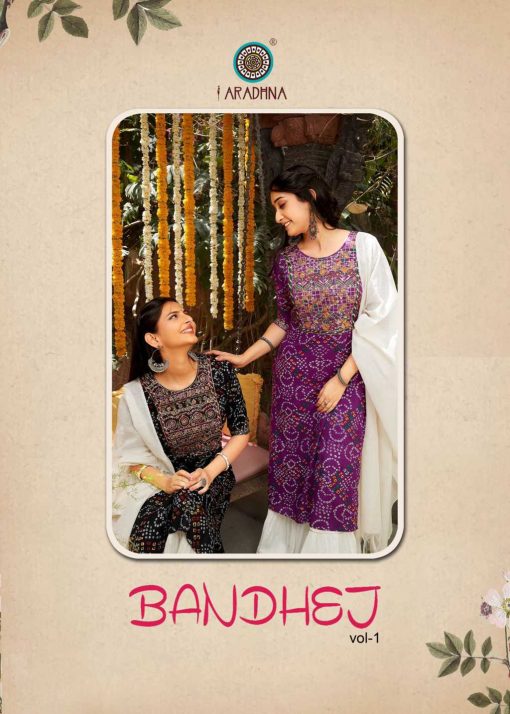 Aradhna Bandhej Vol 1 Kurti with Dupatta Sharara Wholesale Catalog 8 Pcs 3 510x714 - Aradhna Bandhej Vol 1 Kurti with Dupatta Sharara Wholesale Catalog 8 Pcs