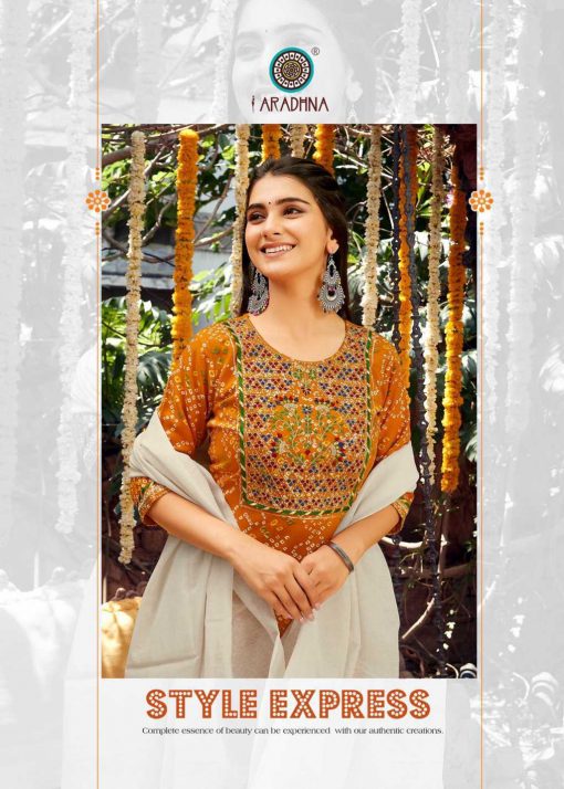 Aradhna Bandhej Vol 1 Kurti with Dupatta Sharara Wholesale Catalog 8 Pcs 4 510x714 - Aradhna Bandhej Vol 1 Kurti with Dupatta Sharara Wholesale Catalog 8 Pcs