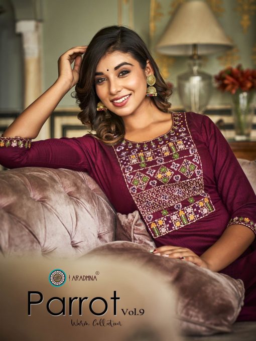 Aradhna Parrot Vol 9 Kurti Wholesale Catalog 6 Pcs 1 510x680 - Aradhna Parrot Vol 9 Kurti Wholesale Catalog 6 Pcs