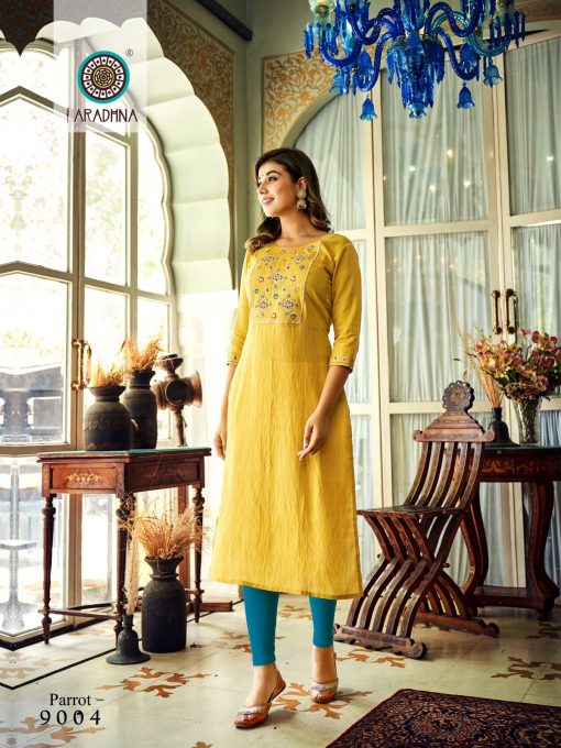 Aradhna Parrot Vol 9 Kurti Wholesale Catalog 6 Pcs 16 510x680 - Aradhna Parrot Vol 9 Kurti Wholesale Catalog 6 Pcs