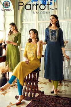 Aradhna Parrot Vol 9 Kurti Wholesale Catalog 6 Pcs