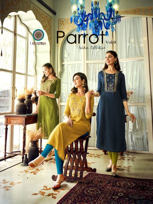 Aradhna Parrot Vol 9 Kurti Wholesale Catalog 6 Pcs 5 510x680 - Aradhna Parrot Vol 9 Kurti Wholesale Catalog 6 Pcs